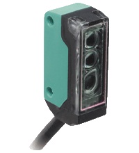 Pepperl&plus;Fuchs Photoelectric Sensor; Fixed-Field Background Suppression; Rectangular; 2-15mm Range; 10-30VDC; PNP; Light Operate; 2m Potted Cable